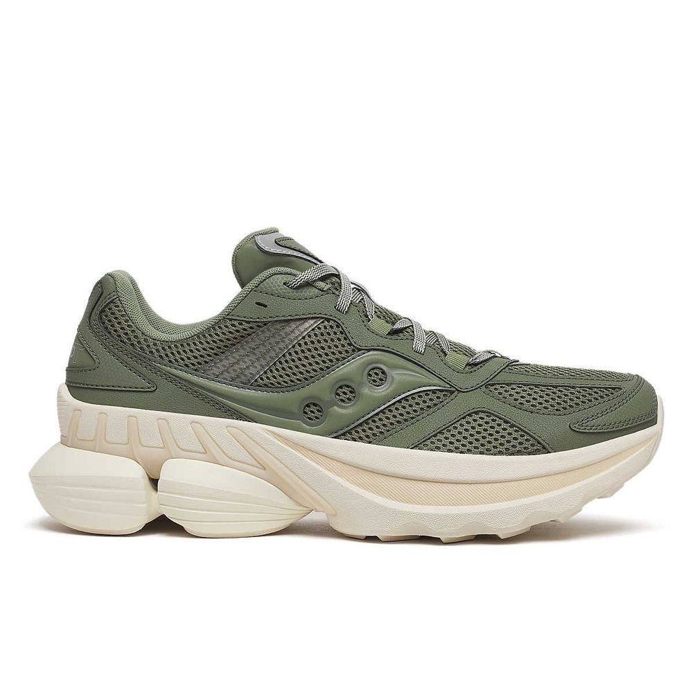 Men's Size 9- Saucony Grid NXT Moss Cream Low Top (Sales Sample) Shoes NEW